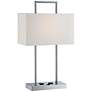 Lite Source Jaymes 25 1/2" High Chrome Desk Lamp with Outlets