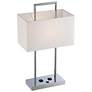 Lite Source Jaymes 25 1/2" High Chrome Desk Lamp with Outlets