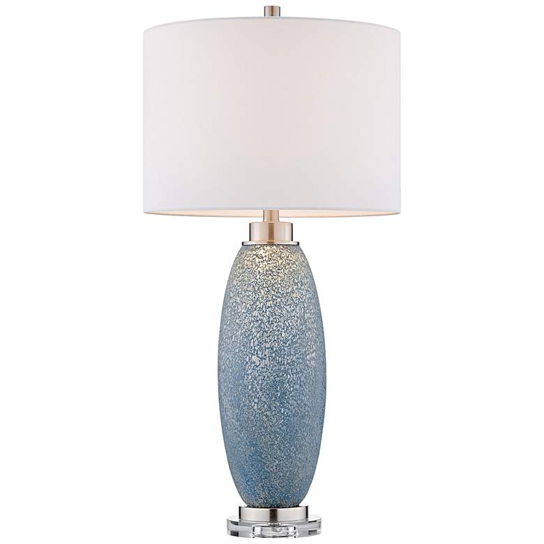 Image 2 Lite Source Jecca 32.5" Textured Blue Glass Table Lamp