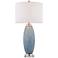Lite Source Jecca 32.5" Textured Blue Glass Table Lamp