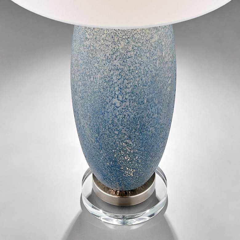 Image 4 Lite Source Jecca 32.5" Textured Blue Glass Table Lamp more views