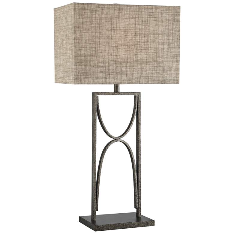Image 1 Lite Source Jefferson Aged Silver Open Base Table Lamp