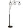 Lite Source Kaden 87 1/4" Copper Bronze Cage 3-Light Arc Floor Lamp