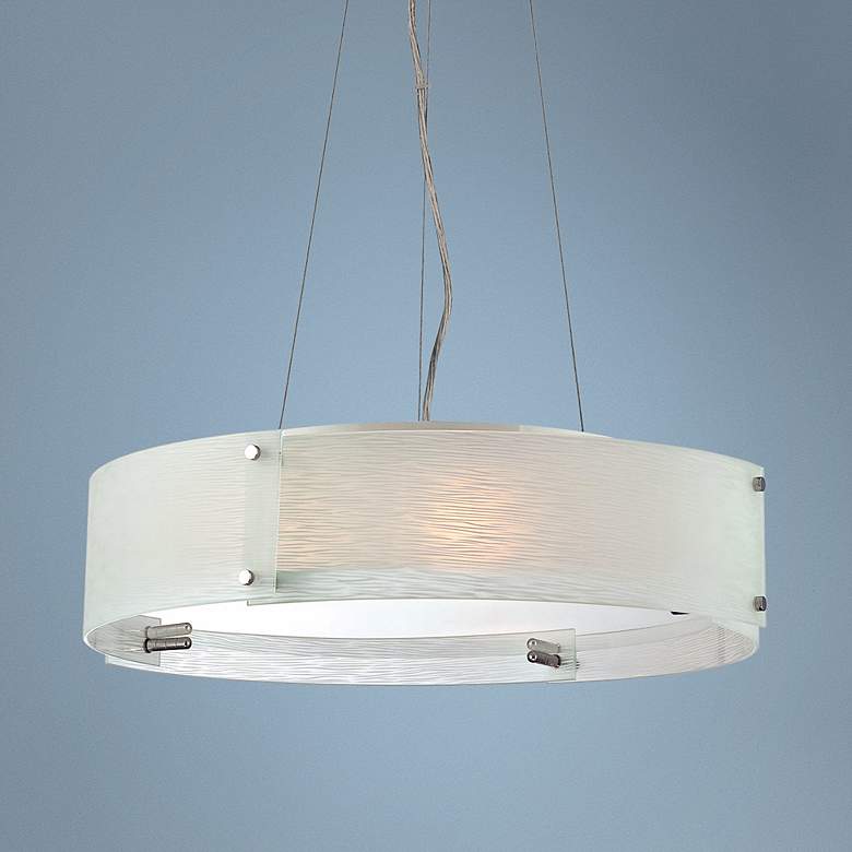 Image 1 Lite Source Kaelin Curved Glass 20 3/4" Pendant Light