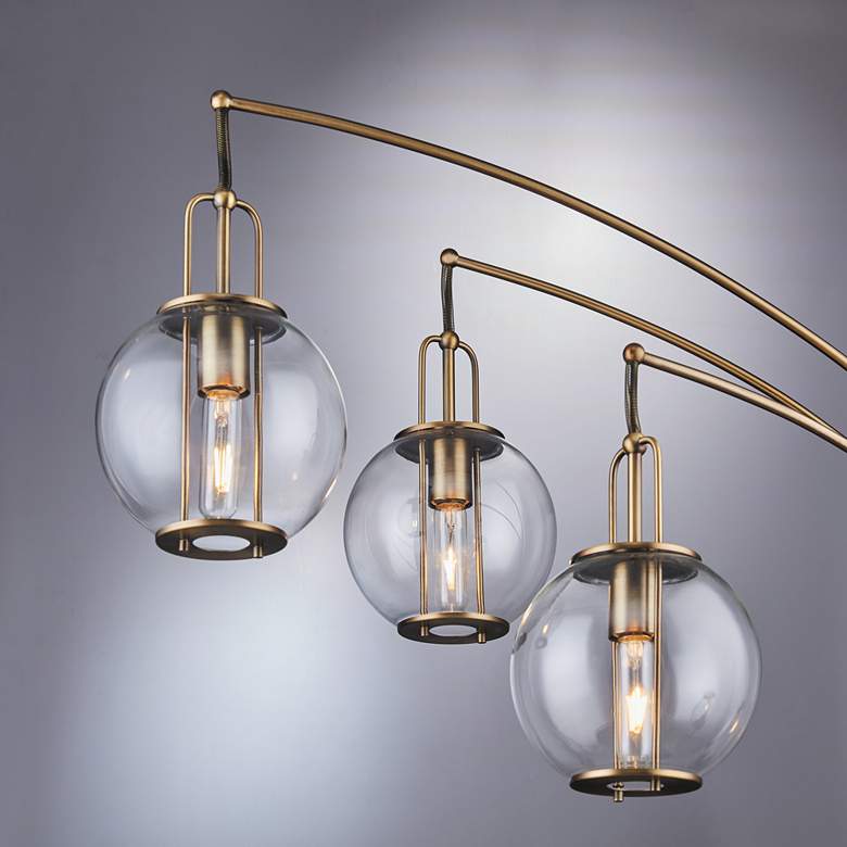 Image 3 Lite Source Kaira 89" Black and Gold 3-Light Modern Arc Floor Lamp more views