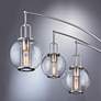 Lite Source Kaira 89" Brushed Nickel 3-Light Modern Arc Floor Lamp