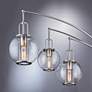 3_Lite Source Kaira 89" Brushed Nickel 3-Light Modern Arc Floor Lamp more views