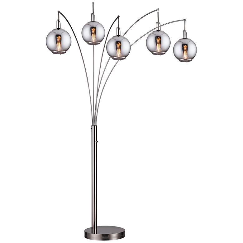 Image 2 Lite Source Kaira 92" Gunmetal 5-Light Modern Arc Floor Lamp