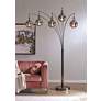 1_Lite Source Kaira 92" Gunmetal 5-Light Modern Arc Floor Lamp