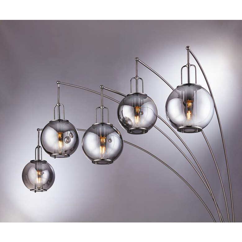 Image 3 Lite Source Kaira 92" Gunmetal 5-Light Modern Arc Floor Lamp more views