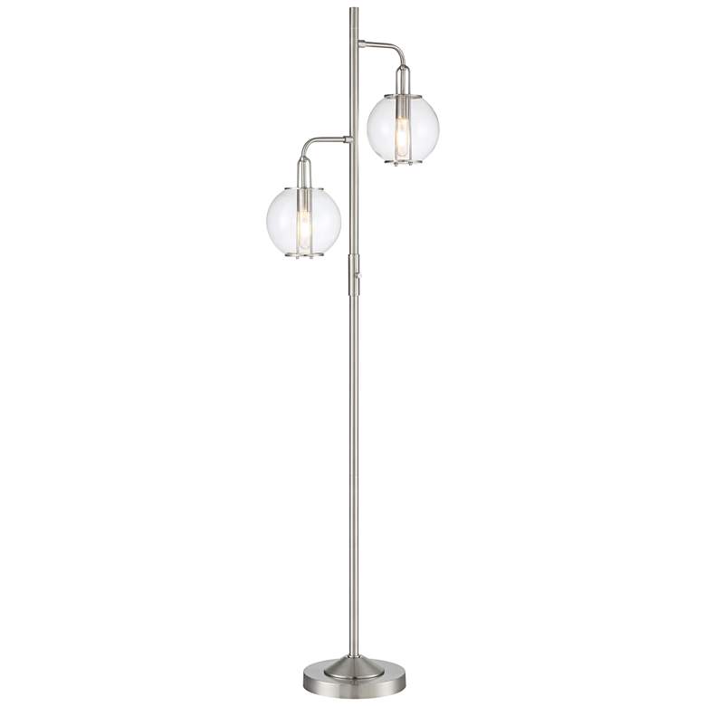Image 1 Lite Source Kaira Brushed Nickel 2-Light Floor Lamp