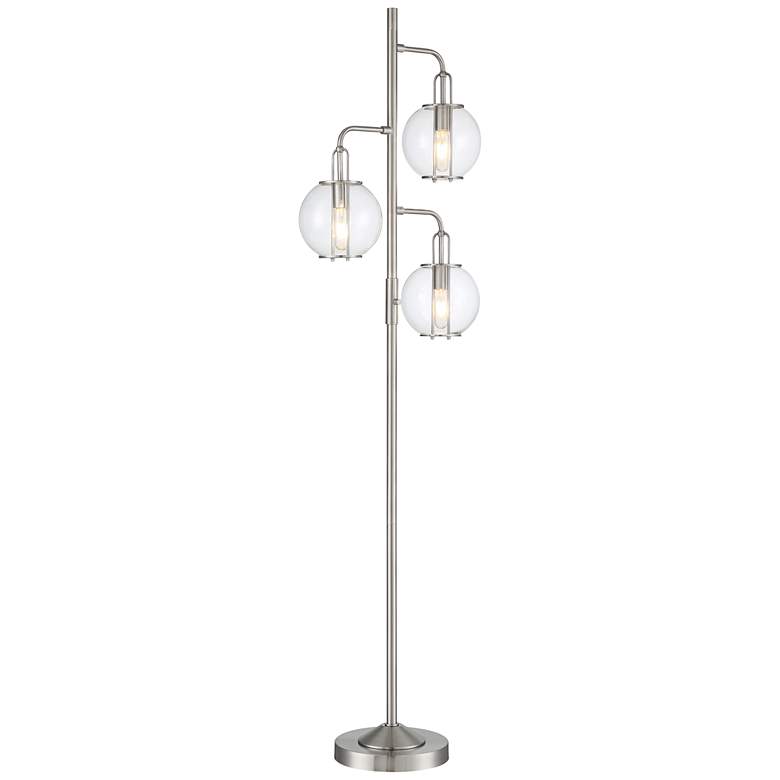 Image 1 Lite Source Kaira Brushed Nickel 3-Light Floor Lamp