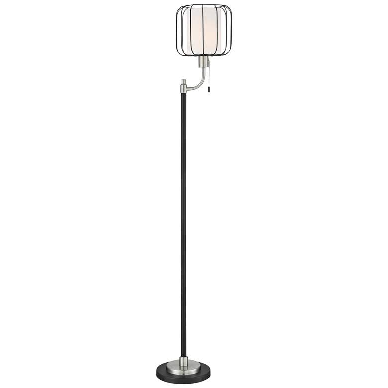 Image 2 Lite Source Kaleria 65 1/2 inch Brushed Nickel Metal Floor Lamp