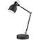 Lite Source Kalle Adjustable Height Black Metal USB Desk Lamp