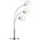 Lite Source Kampala Chrome Metal 3-Light Arc Table Lamp