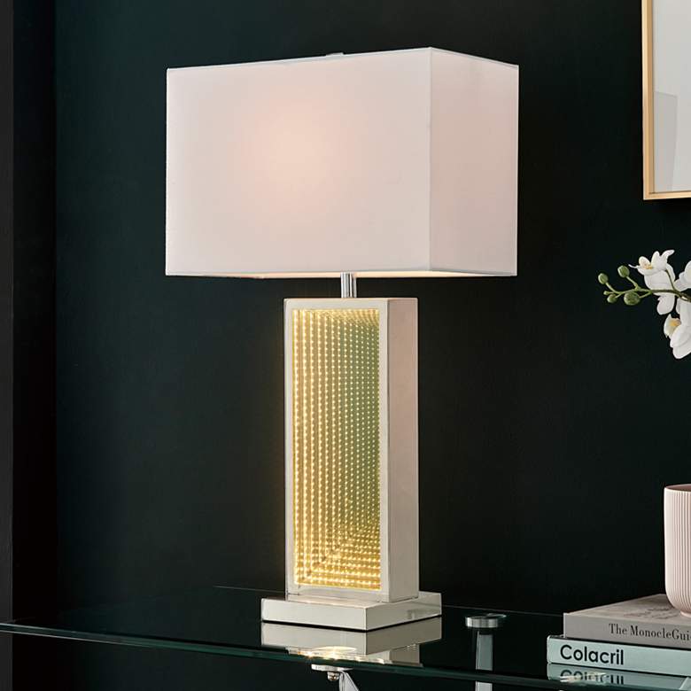 Image 1 Lite Source Konane 26" Chrome Table Lamp with LED Night Light