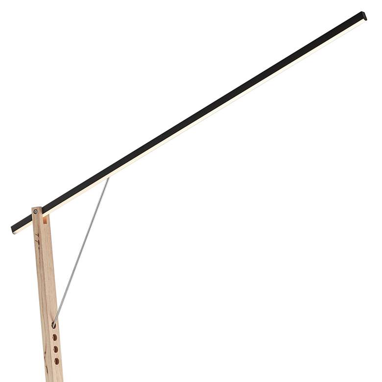 Image 3 Lite Source Kylar 77" Wood and Black LED Modern Floor Lamp more views