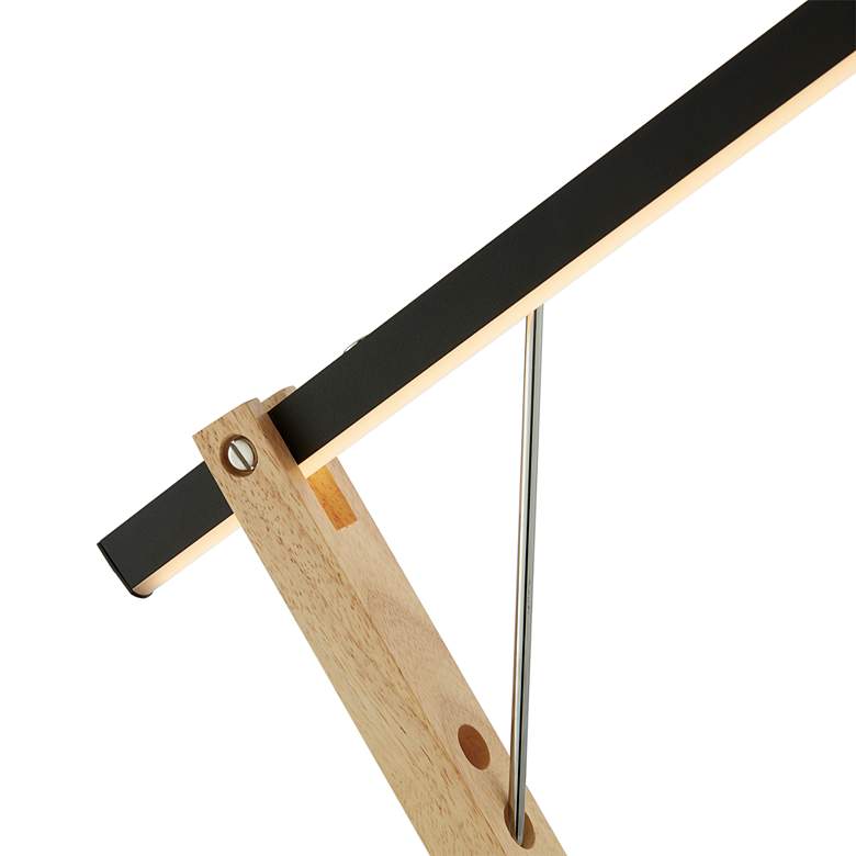 Image 5 Lite Source Kylar 77" Wood and Black LED Modern Floor Lamp more views
