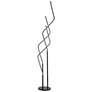 2_Lite Source Kyler 68 1/2" High Black Modern Rods Floor Lamp