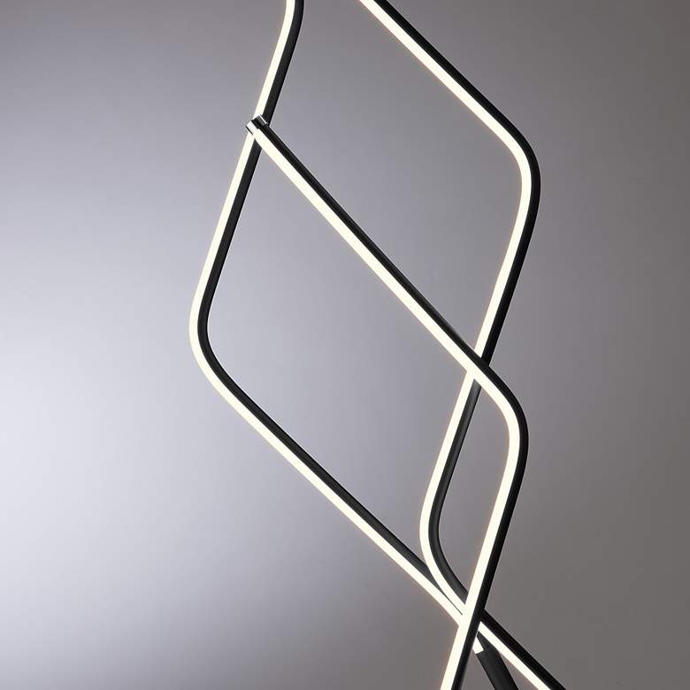 Image 3 Lite Source Kyler 68 1/2" High Black Modern Rods Floor Lamp more views