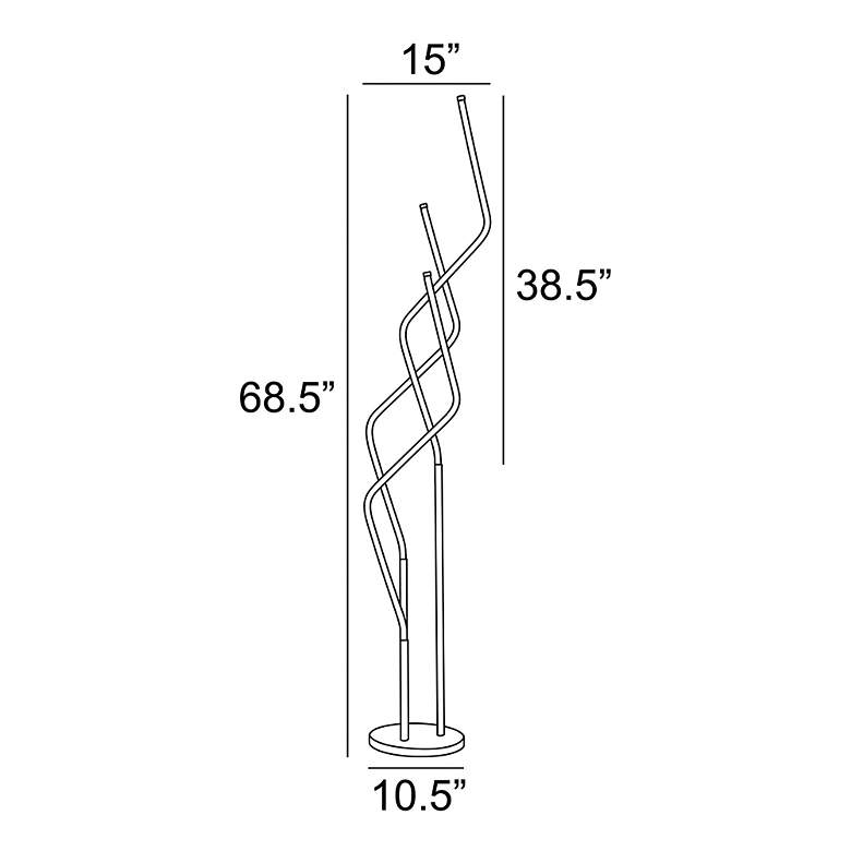 Image 4 Lite Source Kyler 68 1/2" High Black Modern Rods Floor Lamp more views