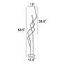 4_Lite Source Kyler 68 1/2" High Black Modern Rods Floor Lamp more views