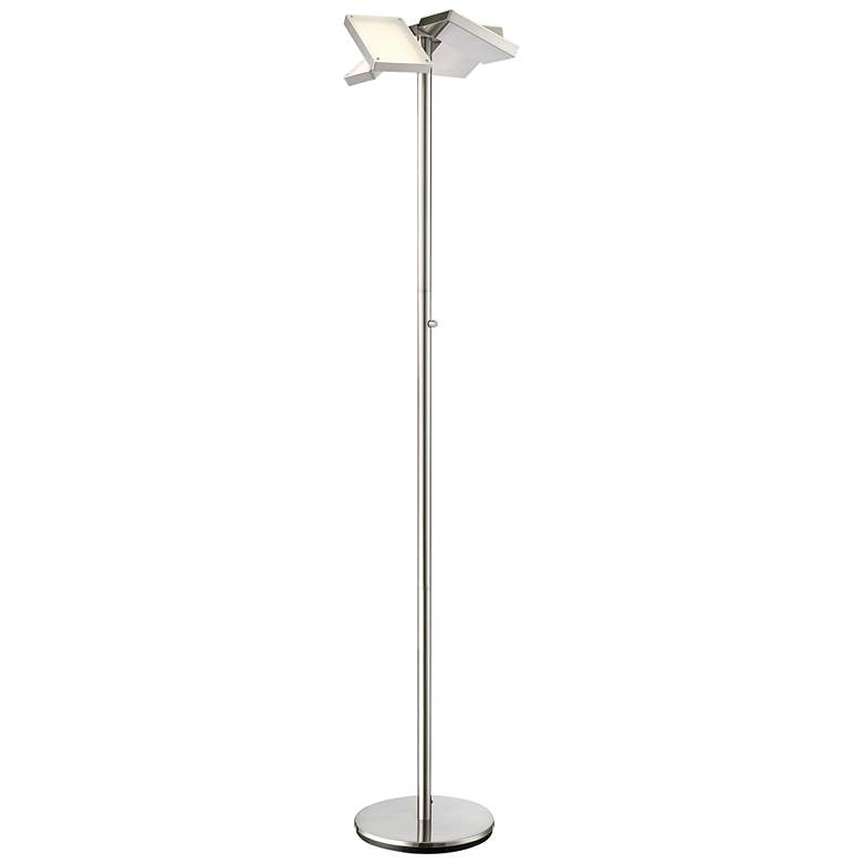 Image 1 Lite Source Lampard 71" Brushed Nickel LED Torchiere Floor Lamp