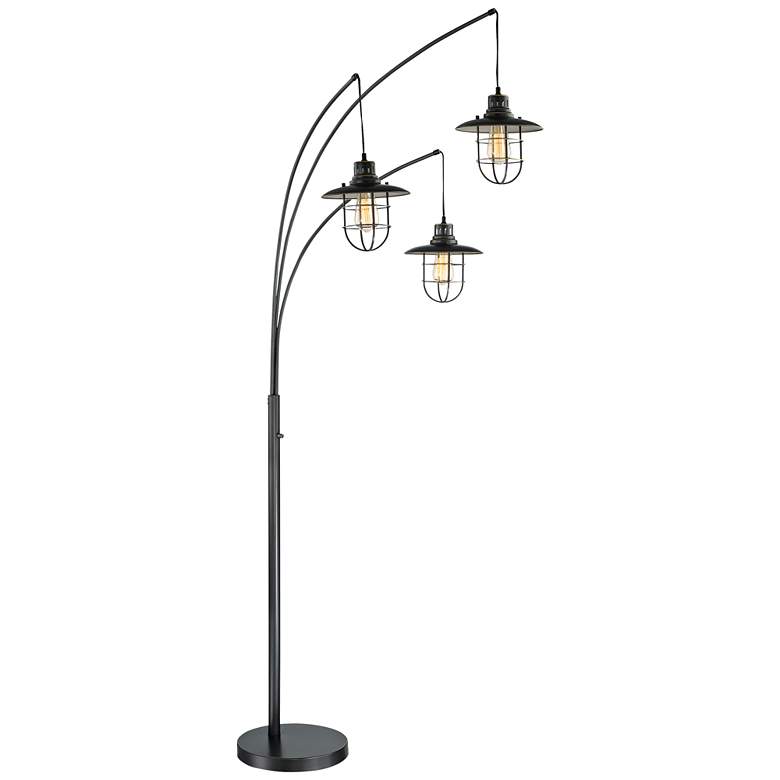 Image 2 Lite Source Lanterna II 89" Dark Bronze 3-Light Arc Floor Lamp
