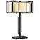 Lite Source Lanton Dark Bronze Tiffany-Style Art Glass Table Lamp