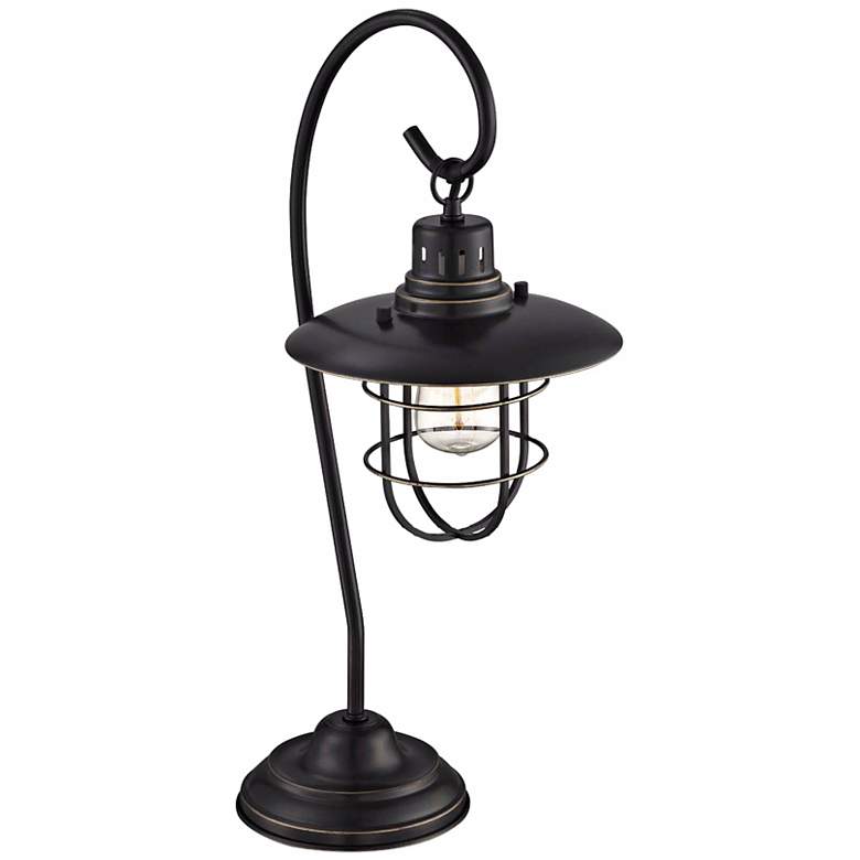 Image 3 Lite Source Laterna II 23" High Deep Bronze Metal Table Lamp more views
