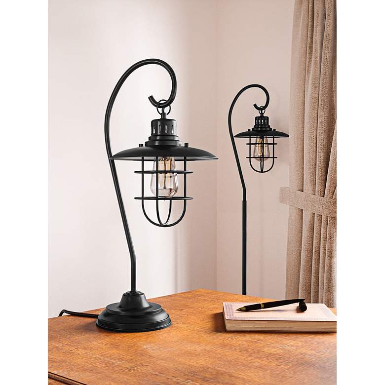 Image 4 Lite Source Laterna II 23" High Deep Bronze Metal Table Lamp more views