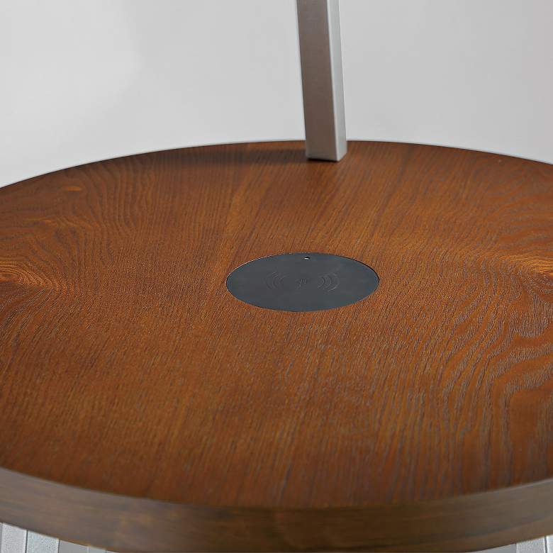 Image 2 Lite Source Lemington 59" Floor Lamp with Table and Wireless Charging more views