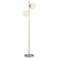 Lite Source Lencho 2-Light Floor Lamp Gold and Frosted Glass