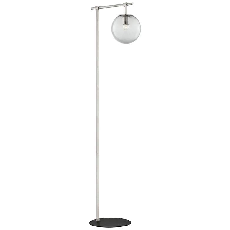 Image 2 Lite Source Lencho 58" High Nickel and Smoke Glass Modern Floor Lamp