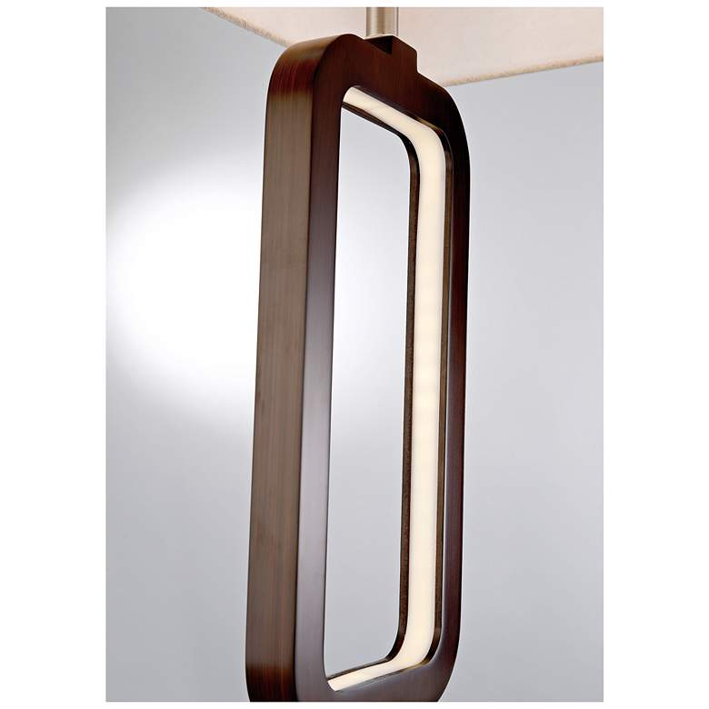 Image 2 Lite Source Leonard 30 1/2" Walnut Finish Lamp with LED Night Light more views