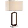 Lite Source Leonard Walnut Woodgrain LED 2-Light Table Lamp