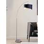 1_Lite Source Leonora 86 1/2" High Blue Shade Modern Arc Floor Lamp