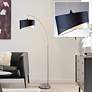 4_Lite Source Leonora 86 1/2" High Blue Shade Modern Arc Floor Lamp more views