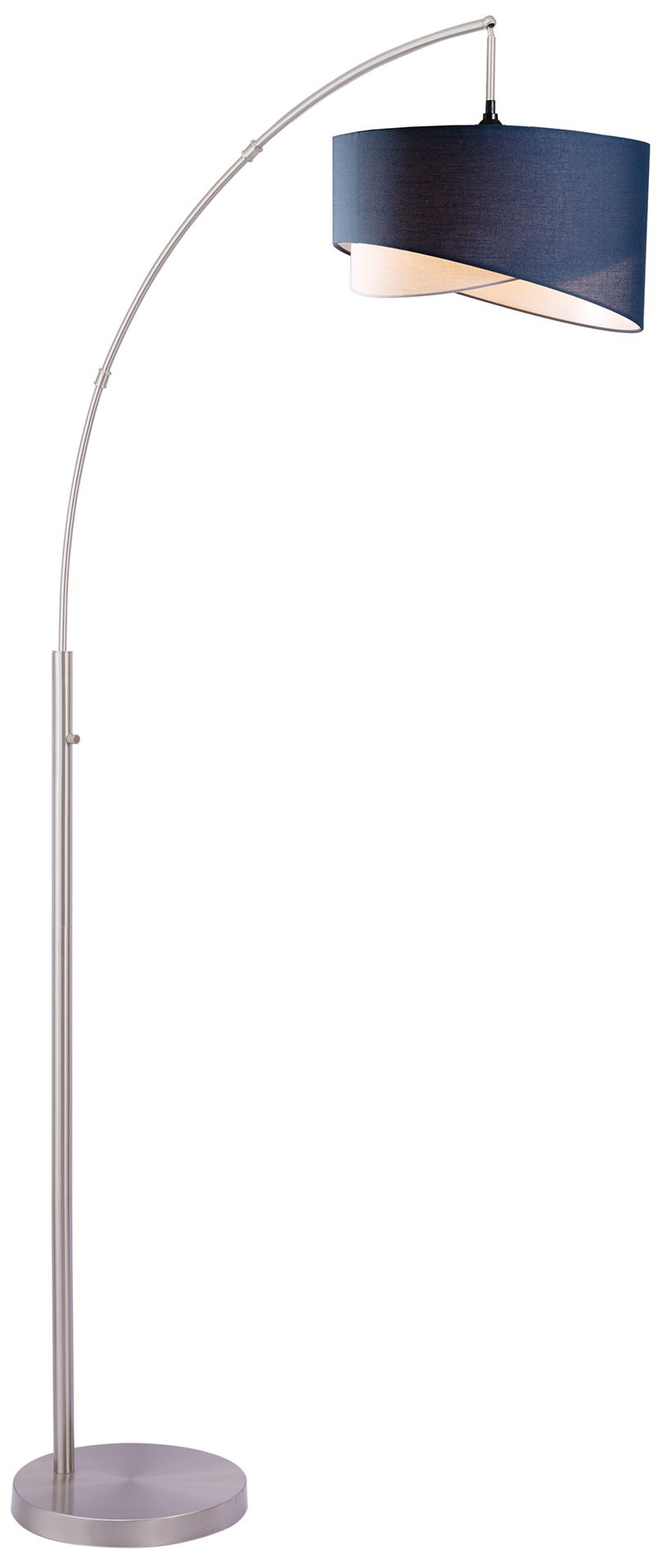 Image 2 Lite Source Leonora Brushed Nickel Arch Floor Lamp