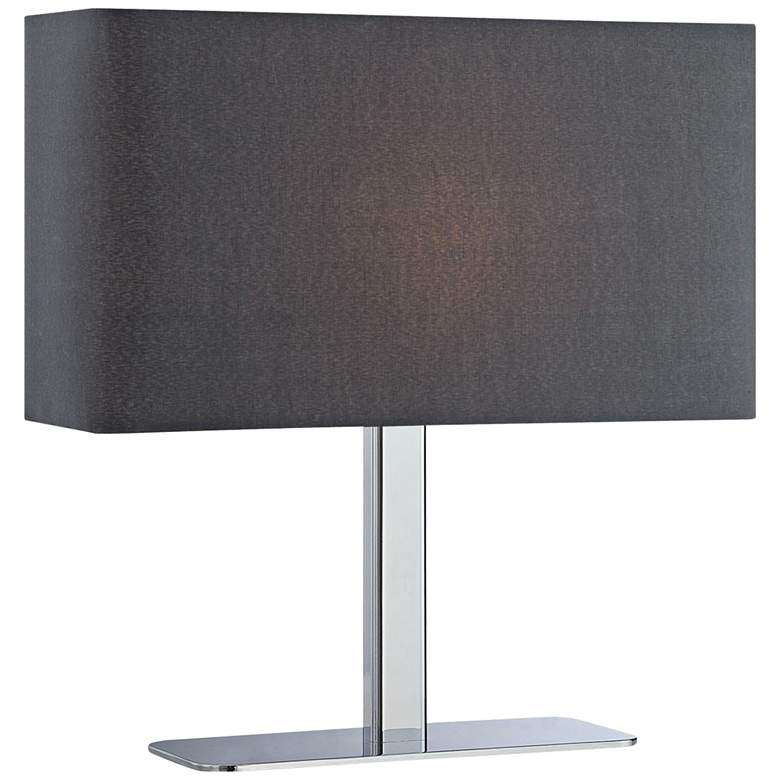 Image 1 Lite Source Levon Black Shade Rectangular Accent Table Lamp