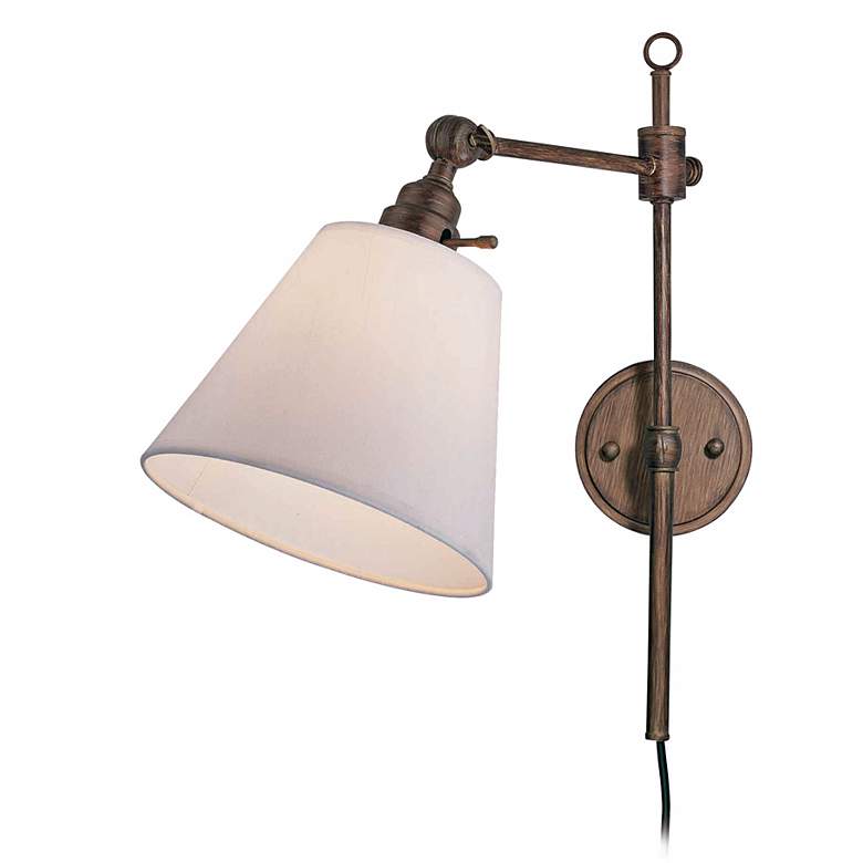 Image 1 Lite Source Light Bronze Plug-In Swing Arm Wall Light