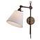 Lite Source Light Bronze Plug-In Swing Arm Wall Light