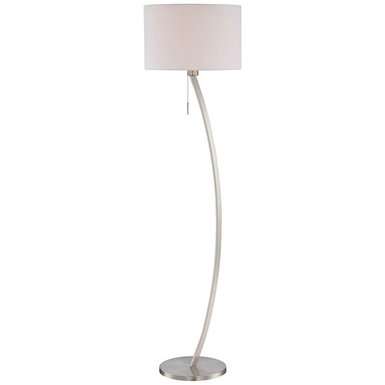 Image 1 Lite Source Lilith 60 3/4" Modern Chrome Metal Floor Lamp