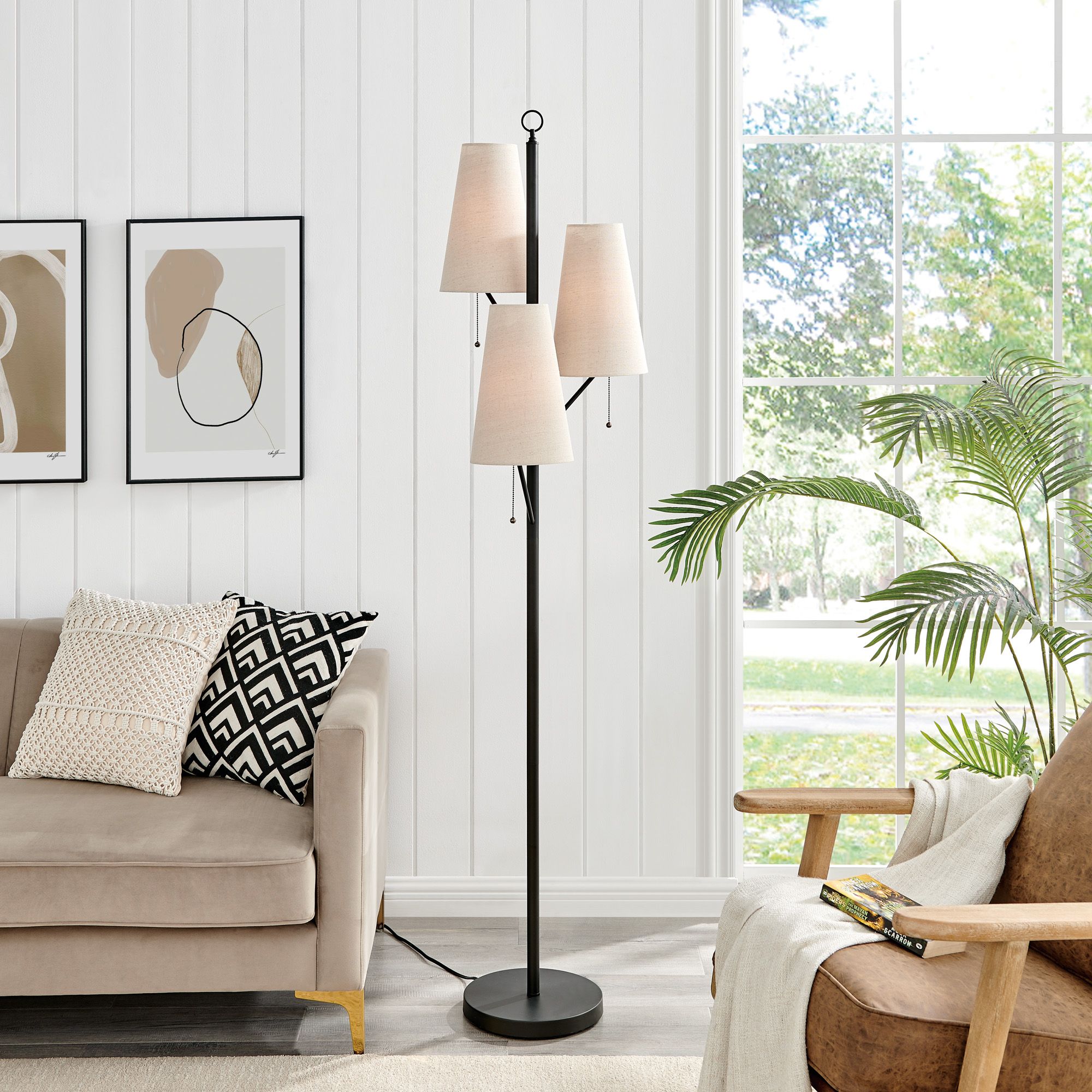 Image 3 Lite Source Linnea Soft Bronze 3-Light Floor Lamp more views