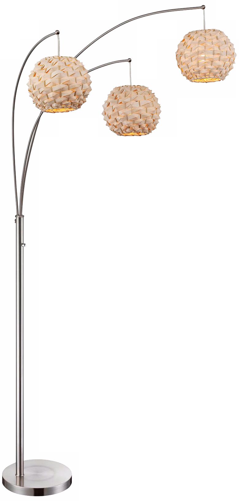 Bamboo arc floor lamp sales