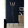1_Lite Source Lorant 73 1/2" Black Metal LED Modern Tripod Floor Lamp