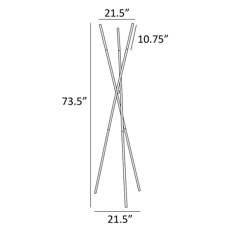 Image 6 Lite Source Lorant 73 1/2" Silver Metal LED Modern Tripod Floor Lamp more views