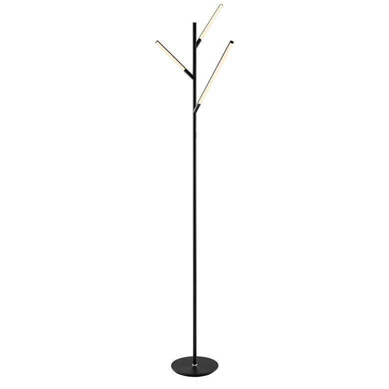 Image 2 Lite Source Lorant 74 1/2" Black Metal LED Modern Tree Floor Lamp