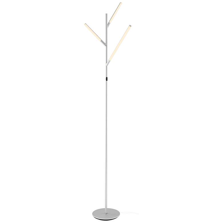 Image 2 Lite Source Lorant 74 1/2 inch Silver Metal Modern LED Tree Floor Lamp