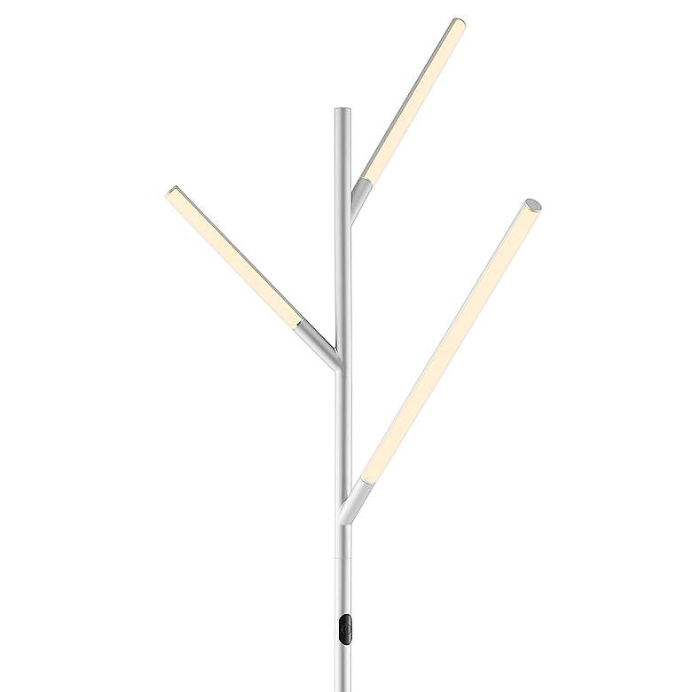 Image 3 Lite Source Lorant 74 1/2" Silver Metal Modern LED Tree Floor Lamp more views